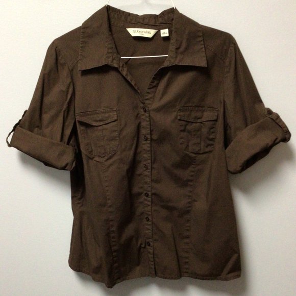 St. John's Bay - Dark brown blouse - Picture 3 of 9
